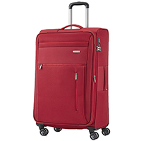 Текстильный красный чемодан 76x46х30-34см Travelite Capri среднего размера, фото