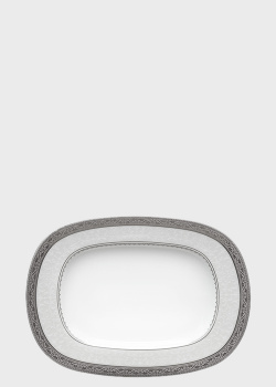 Поднос Noritake Odessa Platinum 20,2см с узором серого цвета, фото