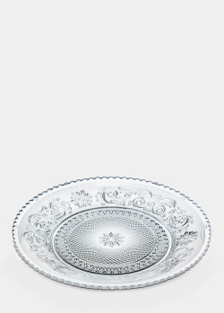 Хрустальная десертная тарелка Baccarat Arabesque 20см с узором, фото