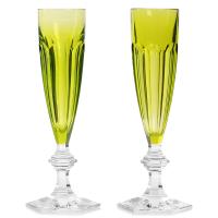 Бокалы для шампанского Baccarat Harcourt зеленого цвета, фото