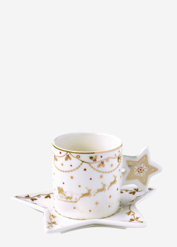 Кофейная чашка Easy Life Christmas Lights 175см с блюдцем, фото