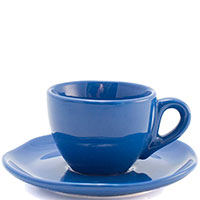 Набор кофейных чашек с блюдцами Comtesse Milano Ritmo 90мл синего цвета, фото
